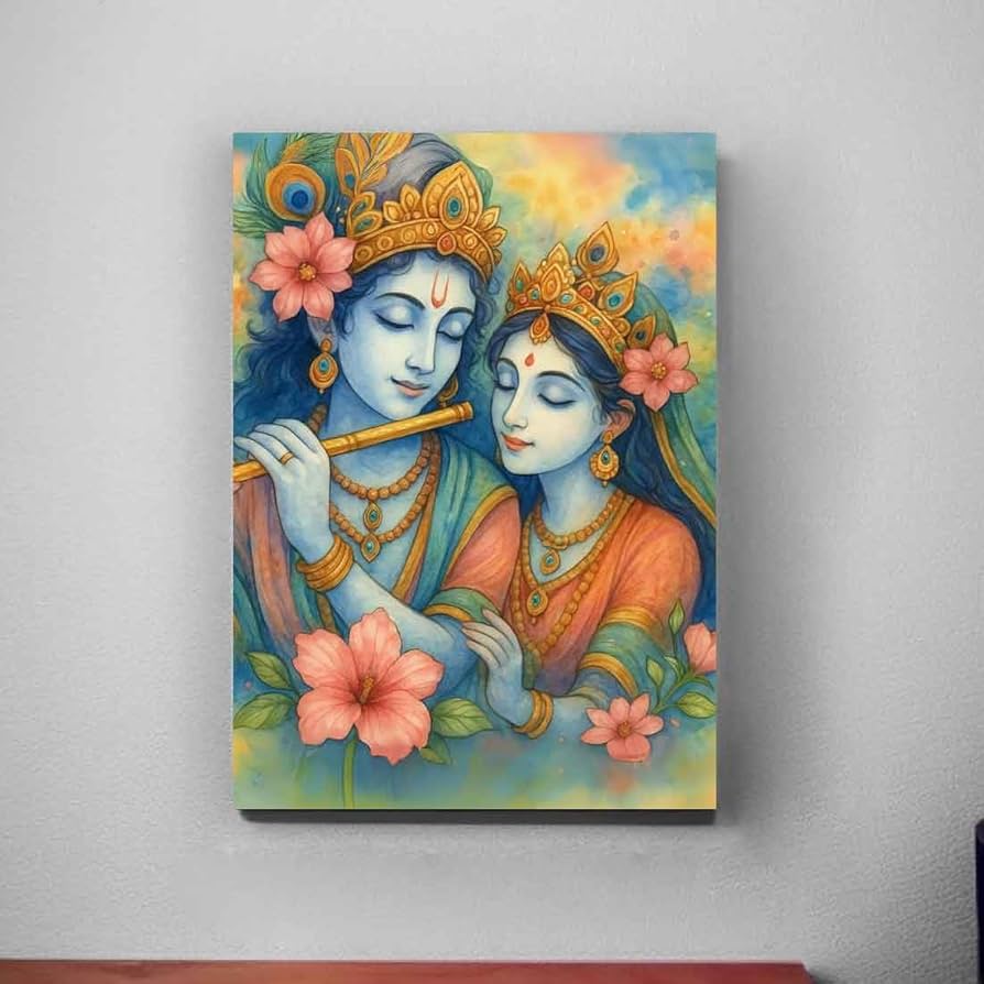 Kanha ji Premium Acrylic Glow Light Frame