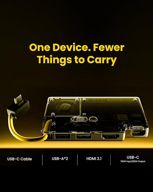Disk Pro | 4-ports Hub丨Ice-storm Cooler丨Max 4TB丨10Gbps丨MagSafe Compatible丨HDMI 2.1丨Built-in Cable