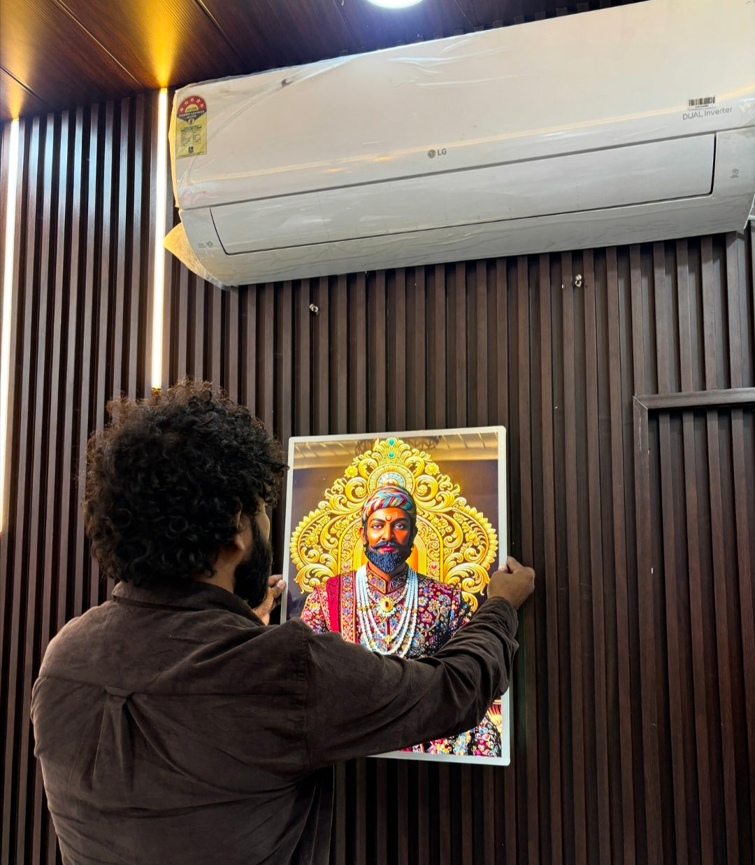 Chhatrapati shivaji maharaj Premium Acrylic Glow Light Frame