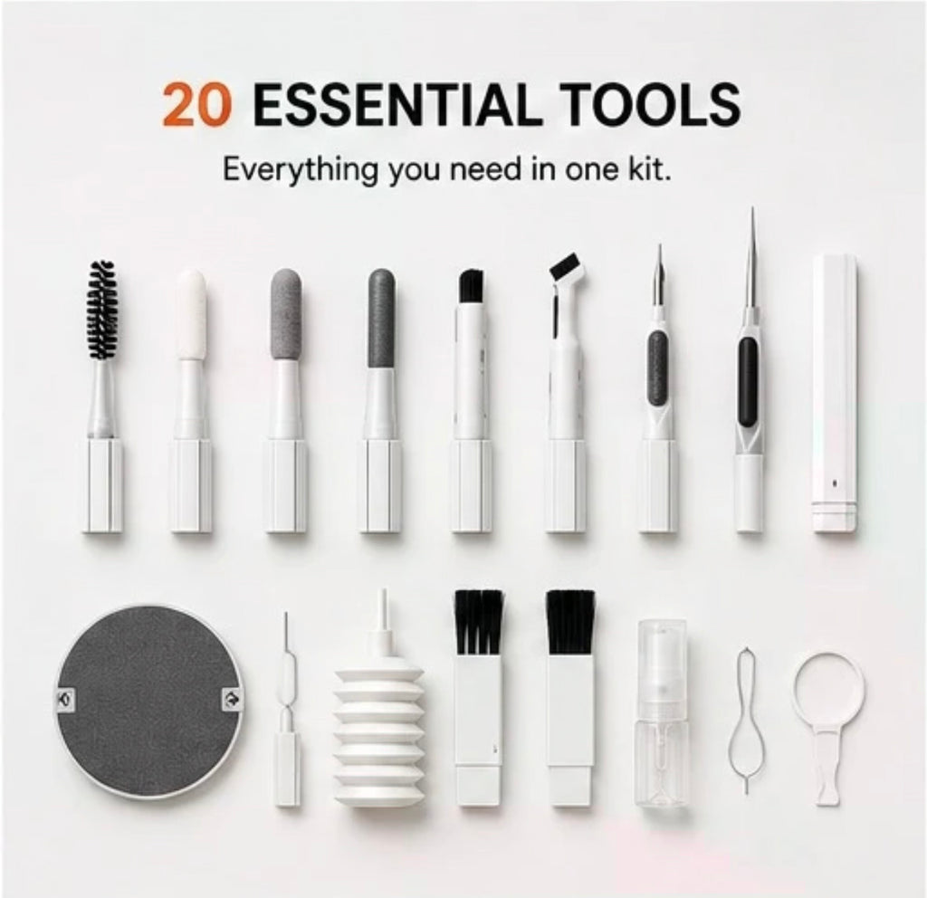 🧼 20-in-1 Ultimate Gadget Cleaning Kit – Clean, Care & Protect Your Devices ✨