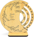 Brown Cloud Personalized Wooden Perpetual Table/Desk Calendar