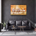 Lucky 7 Running Horses Glass Printing Wall Art - Tempered Glass Wall Art-Home Decoration-Interior Design Ideas-Perfect Gift For Your Lovers