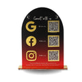 3 QR Round Shape Vertical Standee