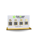 3-in-1 White Colour QR Standee with Payment QR
