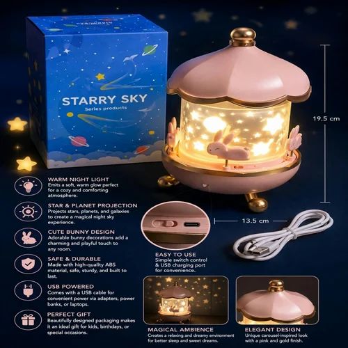 Unicorn Bunny Carousal Night Lamps