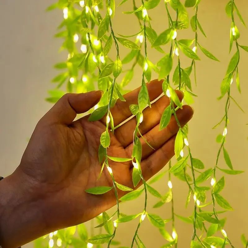 🌿Leaves Garland Curtain Lights | Warm White | Diwali Decoration