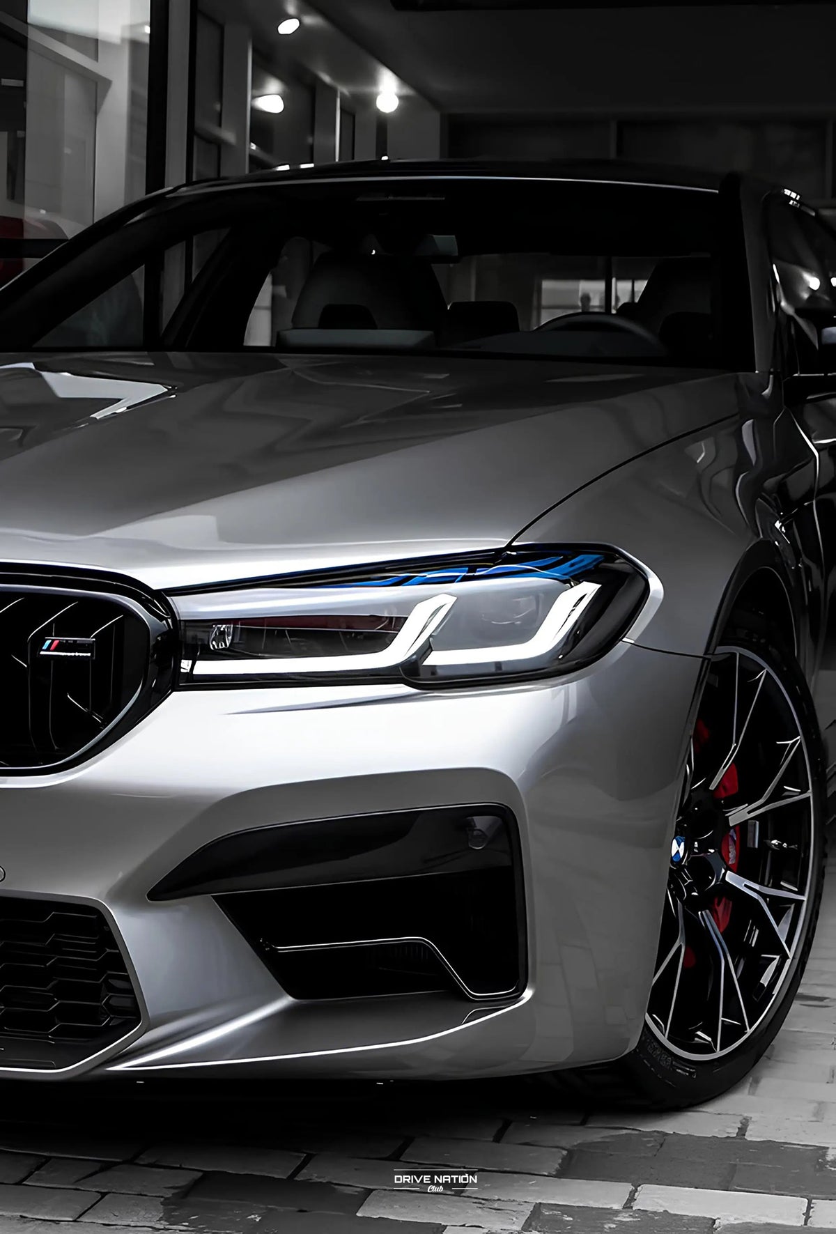 BMW m5 NEON Poster (white LED) - Essentials Series