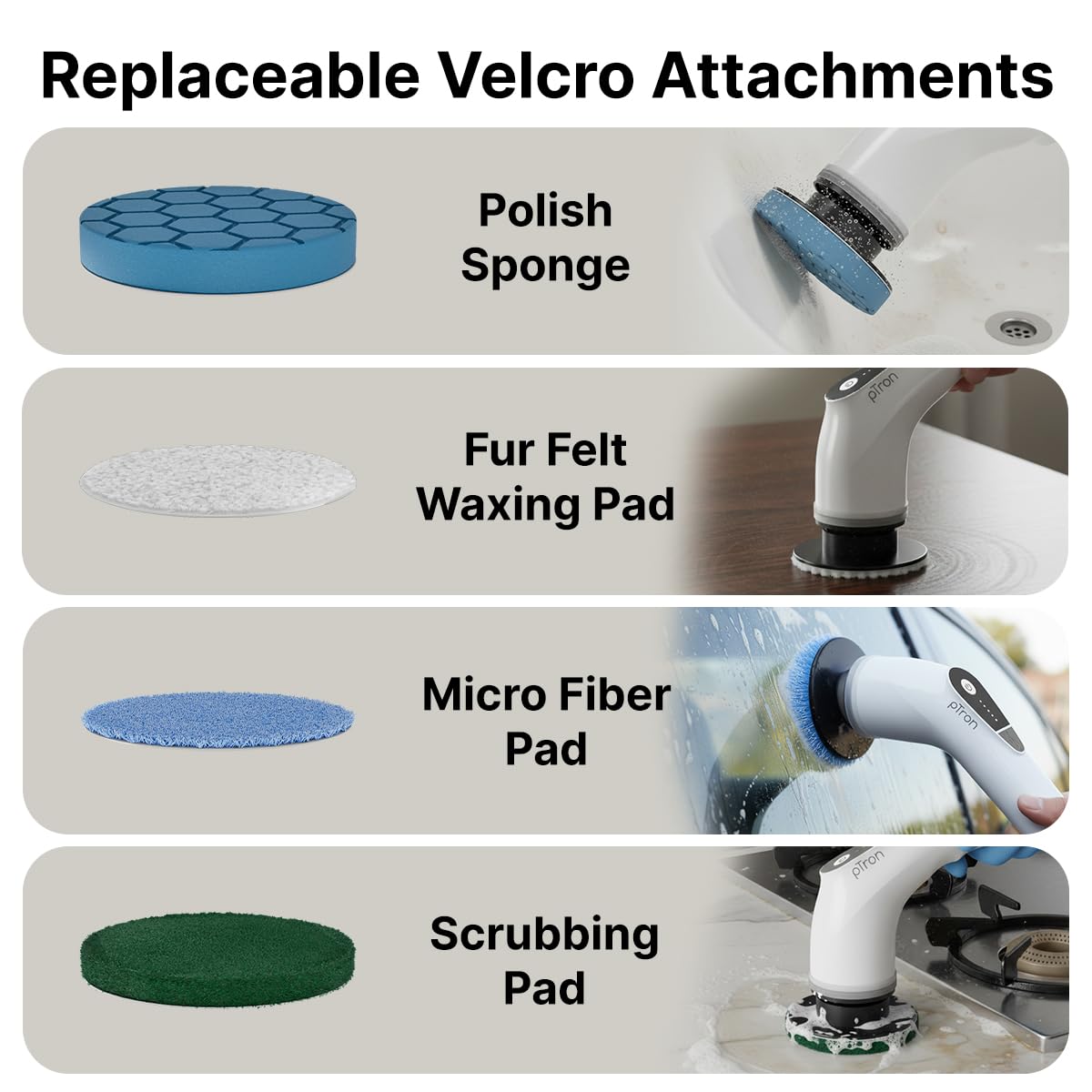 EaseMate Scrubber X1, Electric Spin Scrubber w/ 5 Adjustable Speeds, Cleaning Brush Scrubber for Home, 400RPM/min, 120 min Run Time, 8 Replaceable Brush Heads for Bathroom, Floor Tiles (White)