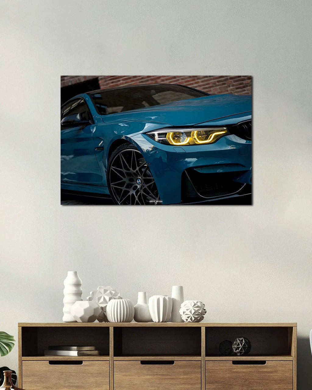 BMW F30 NEON Poster (yellow LED) - Essential Series